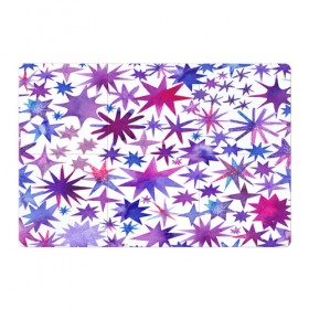 Магнитный плакат 3Х2 с принтом Звёзды white в Тюмени, Полимерный материал с магнитным слоем | 6 деталей размером 9*9 см | акварель | разноцветный | рисунок