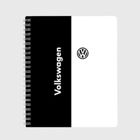 Тетрадь с принтом Volkswagen в Тюмени, 100% бумага | 48 листов, плотность листов — 60 г/м2, плотность картонной обложки — 250 г/м2. Листы скреплены сбоку удобной пружинной спиралью. Уголки страниц и обложки скругленные. Цвет линий — светло-серый
 | volkswagen | авто | автомобиль | вольксваген | лого | машина | фолькс ваген | фольксваген | эмблема