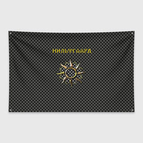Флаг-баннер с принтом Гвинт нильфгаард в Тюмени, 100% полиэстер | размер 67 х 109 см, плотность ткани — 95 г/м2; по краям флага есть четыре люверса для крепления | ведьмак | гвинт | нильфгаард | черное солнце | эмгыр