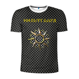 Мужская футболка 3D спортивная с принтом Гвинт: нильфгаард в Тюмени, 100% полиэстер с улучшенными характеристиками | приталенный силуэт, круглая горловина, широкие плечи, сужается к линии бедра | ведьмак | гвинт | нильфгаард | черное солнце | эмгыр