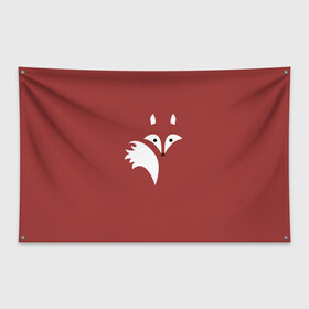 Флаг-баннер с принтом Абстрактная лиса в Тюмени, 100% полиэстер | размер 67 х 109 см, плотность ткани — 95 г/м2; по краям флага есть четыре люверса для крепления | зверь | лис | лиса | лисица | лисонька | рыжая | хищник