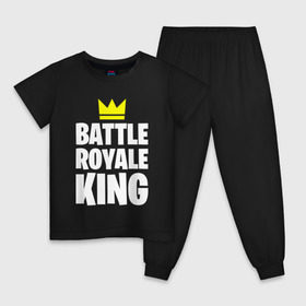 Детская пижама хлопок с принтом Battle Royale King в Тюмени, 100% хлопок |  брюки и футболка прямого кроя, без карманов, на брюках мягкая резинка на поясе и по низу штанин
 | Тематика изображения на принте: 