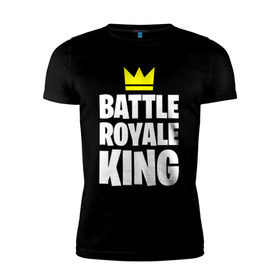 Мужская футболка премиум с принтом Battle Royale King в Тюмени, 92% хлопок, 8% лайкра | приталенный силуэт, круглый вырез ворота, длина до линии бедра, короткий рукав | 