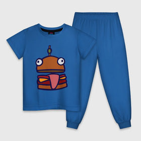 Детская пижама хлопок с принтом Derp Burger в Тюмени, 100% хлопок |  брюки и футболка прямого кроя, без карманов, на брюках мягкая резинка на поясе и по низу штанин
 | fortnite | фортнайт