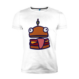Мужская футболка премиум с принтом Derp Burger в Тюмени, 92% хлопок, 8% лайкра | приталенный силуэт, круглый вырез ворота, длина до линии бедра, короткий рукав | fortnite | фортнайт