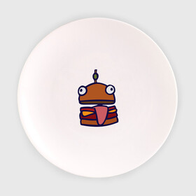 Тарелка с принтом Derp Burger в Тюмени, фарфор | диаметр - 210 мм
диаметр для нанесения принта - 120 мм | Тематика изображения на принте: fortnite | фортнайт