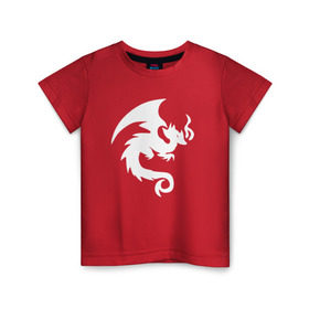 Детская футболка хлопок с принтом Dragon Fortnite в Тюмени, 100% хлопок | круглый вырез горловины, полуприлегающий силуэт, длина до линии бедер | Тематика изображения на принте: 