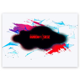 Поздравительная открытка с принтом RAINBOW SIX SIEGE в Тюмени, 100% бумага | плотность бумаги 280 г/м2, матовая, на обратной стороне линовка и место для марки
 | action | game | rainbow six siege | tom clancys | игры | радуга | том кленси | шутер