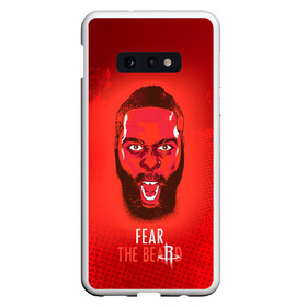 Чехол для Samsung S10E с принтом Rockets Beard в Тюмени, Силикон | Область печати: задняя сторона чехла, без боковых панелей | hurden | nba | rockets | баскетбол | нба | харден | хьюстон рокетс