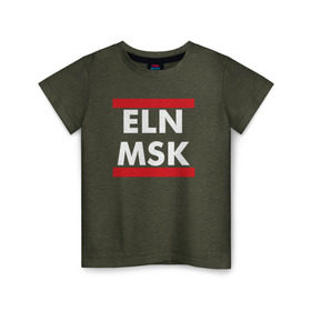 Детская футболка хлопок с принтом Elon Musk в Тюмени, 100% хлопок | круглый вырез горловины, полуприлегающий силуэт, длина до линии бедер | Тематика изображения на принте: elon musk | spacex | илон маск | космос | марс | спейс икс