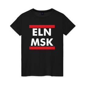 Женская футболка хлопок с принтом Elon Musk в Тюмени, 100% хлопок | прямой крой, круглый вырез горловины, длина до линии бедер, слегка спущенное плечо | elon musk | spacex | илон маск | космос | марс | спейс икс
