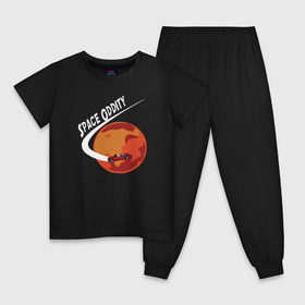 Детская пижама хлопок с принтом Space Oddity в Тюмени, 100% хлопок |  брюки и футболка прямого кроя, без карманов, на брюках мягкая резинка на поясе и по низу штанин
 | elon musk | spacex | илон маск | космос | марс | спейс икс