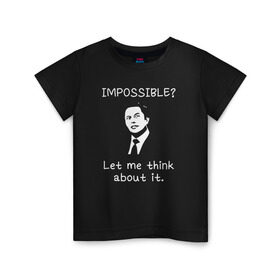 Детская футболка хлопок с принтом Илон Маск в Тюмени, 100% хлопок | круглый вырез горловины, полуприлегающий силуэт, длина до линии бедер | elon musk | spacex | илон маск | космос | марс | спейс икс