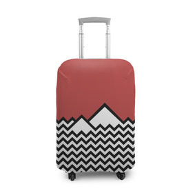 Чехол для чемодана 3D с принтом Твин Пикс в Тюмени, 86% полиэфир, 14% спандекс | двустороннее нанесение принта, прорези для ручек и колес | twin peaks | абстракция | волны | горы | паттерн | скалы | твин пикс | треугольные горы