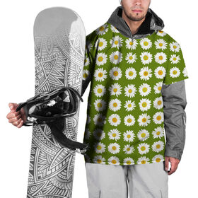 Накидка на куртку 3D с принтом Ромашки в Тюмени, 100% полиэстер |  | Тематика изображения на принте: 
