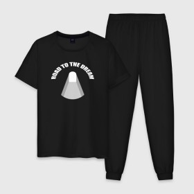 Мужская пижама хлопок с принтом Road to the dream T-shirt в Тюмени, 100% хлопок | брюки и футболка прямого кроя, без карманов, на брюках мягкая резинка на поясе и по низу штанин
 | rdr | road to dream