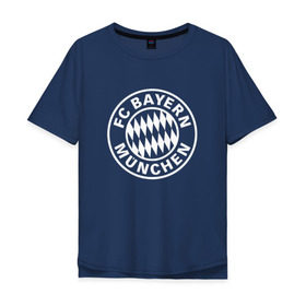 Мужская футболка хлопок Oversize с принтом FC Bayern Munchen в Тюмени, 100% хлопок | свободный крой, круглый ворот, “спинка” длиннее передней части | Тематика изображения на принте: bayern | football | munchen | бавария | байерн | мюнхен | мюнхенская