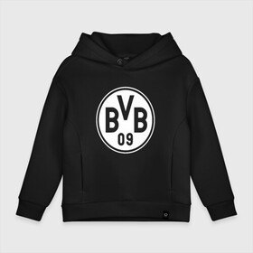 Детское худи Oversize хлопок с принтом Borussia Dortmund #2 в Тюмени, френч-терри — 70% хлопок, 30% полиэстер. Мягкий теплый начес внутри —100% хлопок | боковые карманы, эластичные манжеты и нижняя кромка, капюшон на магнитной кнопке | боруссия | дортмунд