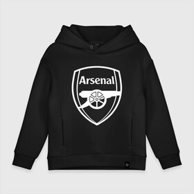 Детское худи Oversize хлопок с принтом Arsenal FC в Тюмени, френч-терри — 70% хлопок, 30% полиэстер. Мягкий теплый начес внутри —100% хлопок | боковые карманы, эластичные манжеты и нижняя кромка, капюшон на магнитной кнопке | arsenal | fc | арсенал | клуб | футбольный