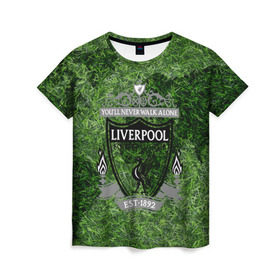 Женская футболка 3D с принтом Championship Liverpool в Тюмени, 100% полиэфир ( синтетическое хлопкоподобное полотно) | прямой крой, круглый вырез горловины, длина до линии бедер | football | soccer | ливерпуль