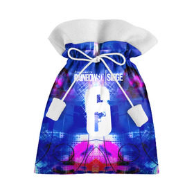 Подарочный 3D мешок с принтом Радуга 6 в Тюмени, 100% полиэстер | Размер: 29*39 см | action | game | rainbow six siege | tom clancys | игры | осада | радуга | радуга 6 | том кленси | шутер