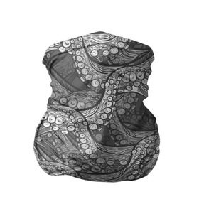 Бандана-труба 3D с принтом Octopus dark в Тюмени, 100% полиэстер, ткань с особыми свойствами — Activecool | плотность 150‒180 г/м2; хорошо тянется, но сохраняет форму | Тематика изображения на принте: октопус | осьминог | щупальца