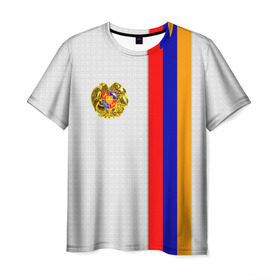Мужская футболка 3D с принтом I Love Armenia в Тюмени, 100% полиэфир | прямой крой, круглый вырез горловины, длина до линии бедер | Тематика изображения на принте: armenia | армения | герб армении | ереван | флаг армении