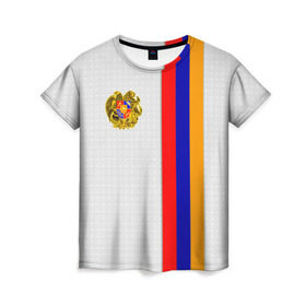 Женская футболка 3D с принтом I Love Armenia в Тюмени, 100% полиэфир ( синтетическое хлопкоподобное полотно) | прямой крой, круглый вырез горловины, длина до линии бедер | armenia | армения | герб армении | ереван | флаг армении