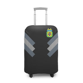 Чехол для чемодана 3D с принтом Аргентина ЧМ 2018 гостевая в Тюмени, 86% полиэфир, 14% спандекс | двустороннее нанесение принта, прорези для ручек и колес | cup | fifa | world | мира | мундиаль | россия | чемпионат