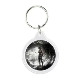 Брелок круглый с принтом Tomb Raider в Тюмени, пластик и полированная сталь | круглая форма, металлическое крепление в виде кольца | croft | lara | raider | tomb | гробниц | игра | крофт | лара | расхитительница
