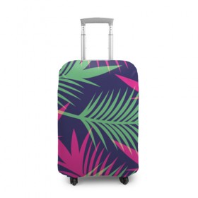 Чехол для чемодана 3D с принтом Листья Пальмы в Тюмени, 86% полиэфир, 14% спандекс | двустороннее нанесение принта, прорези для ручек и колес | весна | джунгли | для весны | для лета | лес | лето | листья | текстура | тропики | тропический | цветы
