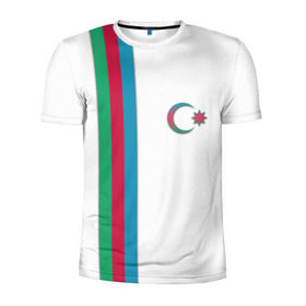 Мужская футболка 3D спортивная с принтом I Love Azerbajdzhan в Тюмени, 100% полиэстер с улучшенными характеристиками | приталенный силуэт, круглая горловина, широкие плечи, сужается к линии бедра | Тематика изображения на принте: azerbajdzhan | азербайджан