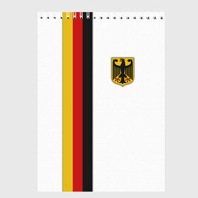 Скетчбук с принтом I Love Germany в Тюмени, 100% бумага
 | 48 листов, плотность листов — 100 г/м2, плотность картонной обложки — 250 г/м2. Листы скреплены сверху удобной пружинной спиралью | 