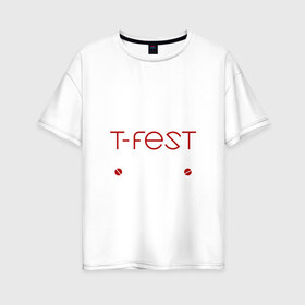 Женская футболка хлопок Oversize с принтом Я прост хочу слушать T-Fest в Тюмени, 100% хлопок | свободный крой, круглый ворот, спущенный рукав, длина до линии бедер
 | gazgolder | hip hop | mc | rap | t fest | tfest | исполнитель | кирилл | мс | незборецький | реп | репер | речитатив | рэп | рэпер | т | т фест | тфест | украинский | участник | фест | хип | хипхоп | хоп