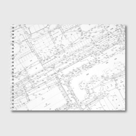 Альбом для рисования с принтом Топография_01 в Тюмени, 100% бумага
 | матовая бумага, плотность 200 мг. | Тематика изображения на принте: survey | геодезист | геодезия | топография