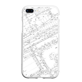 Чехол для iPhone 7Plus/8 Plus матовый с принтом Топография_01 в Тюмени, Силикон | Область печати: задняя сторона чехла, без боковых панелей | survey | геодезист | геодезия | топография