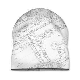 Шапка 3D с принтом Топография_01 в Тюмени, 100% полиэстер | универсальный размер, печать по всей поверхности изделия | Тематика изображения на принте: survey | геодезист | геодезия | топография