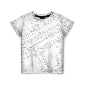 Детская футболка 3D с принтом Топография_01 в Тюмени, 100% гипоаллергенный полиэфир | прямой крой, круглый вырез горловины, длина до линии бедер, чуть спущенное плечо, ткань немного тянется | survey | геодезист | геодезия | топография