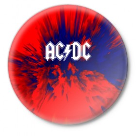 Значок с принтом AC/DC в Тюмени,  металл | круглая форма, металлическая застежка в виде булавки | ac dc | atco | atlantic | columbia | east west | elektra | emi | epic | ангус янг | крис слэйд | музыка | стиви янг | эксл роуз