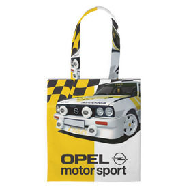 Сумка 3D повседневная с принтом Opel Motor Sport Ascona B в Тюмени, 100% полиэстер | Плотность: 200 г/м2; Размер: 34×35 см; Высота лямок: 30 см | 