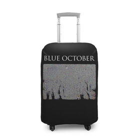 Чехол для чемодана 3D с принтом Blue October в Тюмени, 86% полиэфир, 14% спандекс | двустороннее нанесение принта, прорези для ручек и колес | 