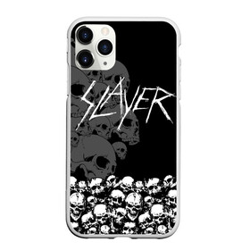 Чехол для iPhone 11 Pro матовый с принтом Slayer Black в Тюмени, Силикон |  | hard | heavy | metal | rock | skull | trash | метал | рок | слеер | слейер | слэер | слэйер | треш | трэш | череп | черепа