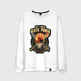 Мужской свитшот хлопок с принтом Five Finger Death Punch в Тюмени, 100% хлопок |  | Тематика изображения на принте: 5fdp | ffdp | five finger death punch
