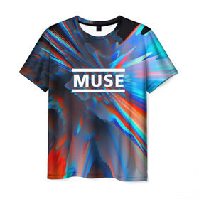 Мужская футболка 3D с принтом MUSE в Тюмени, 100% полиэфир | прямой крой, круглый вырез горловины, длина до линии бедер | logo | muse | music | pop | rock | usa | альтернатива | америка | металл | музыка | музыкальный | поп | рок