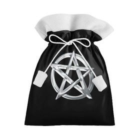 Подарочный 3D мешок с принтом Пентаграмма в Тюмени, 100% полиэстер | Размер: 29*39 см | Тематика изображения на принте: звезда | знаки | круг | магия | оккультизм | пентаграмма | пентакль | символы | сокральность | эзотерика