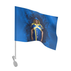 Флаг для автомобиля с принтом Александр Усик в Тюмени, 100% полиэстер | Размер: 30*21 см | wbc | wbo | бокс | боксеры | усик