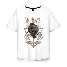 Мужская футболка хлопок Oversize с принтом In Flames pictograme в Тюмени, 100% хлопок | свободный крой, круглый ворот, “спинка” длиннее передней части | Тематика изображения на принте: 