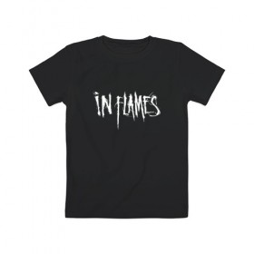 Детская футболка хлопок с принтом In Flames Fan в Тюмени, 100% хлопок | круглый вырез горловины, полуприлегающий силуэт, длина до линии бедер | 