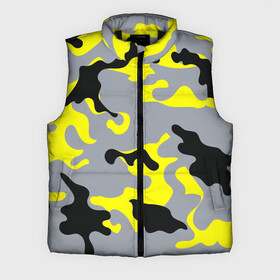 Мужской жилет утепленный 3D с принтом Yellow camouflage в Тюмени,  |  | camouflage | камуфляж | комуфляж