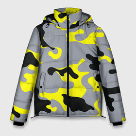 Мужская зимняя куртка 3D с принтом Yellow camouflage в Тюмени, верх — 100% полиэстер; подкладка — 100% полиэстер; утеплитель — 100% полиэстер | длина ниже бедра, свободный силуэт Оверсайз. Есть воротник-стойка, отстегивающийся капюшон и ветрозащитная планка. 

Боковые карманы с листочкой на кнопках и внутренний карман на молнии. | camouflage | камуфляж | комуфляж